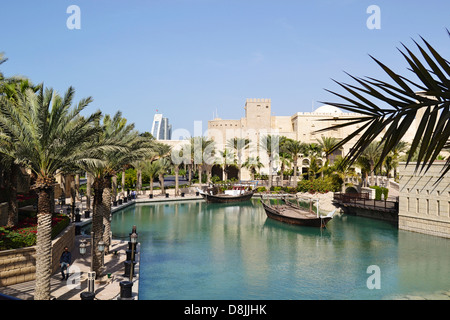 Souk Madinat, Emirato di Dubai, Emirati Arabi Uniti Foto Stock