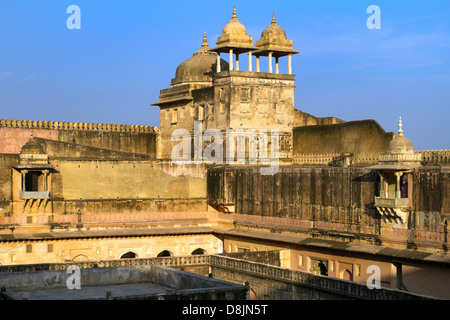 Palazzo del Forte Amber vicino a Jaipur, Rajasthan, India Foto Stock