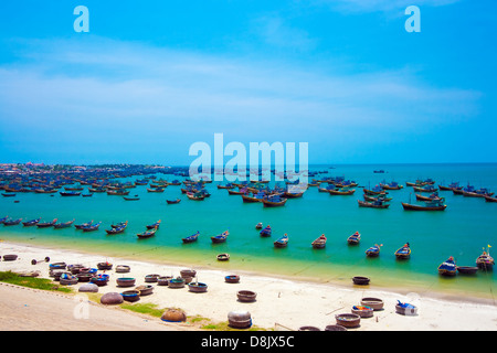 Mui Ne villaggio di pescatori Foto Stock