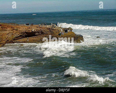 L'immagine cattura una vista di Point Loma, una panoramica area costiera di San Diego, California. L'area è conosciuta per la sua bellezza naturale, le viste sull'oceano e il significato storico. Foto Stock