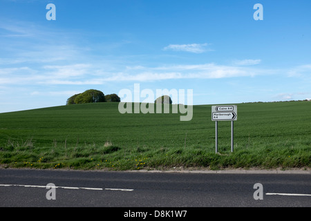 A4 strada tra Calne e Marlborough Foto Stock