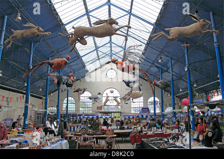 Mercato arti e mestieri, Abergavenny Market Hall, Monmouthshire, Gwent, Wales, Regno Unito, Gran Bretagna, Europa Foto Stock