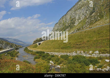 Passo del San Gottardo Foto Stock