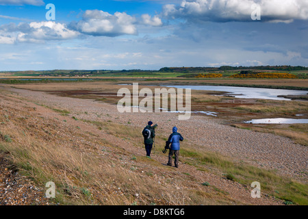 Cley Riserva Naturale e Arnolds Marsh North Norfolk può in condizioni atmosferiche variabili Foto Stock