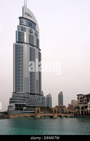 L'indirizzo il lusso a cinque stelle Hotel & Residences Dubai Mall Downtown Dubai Foto Stock