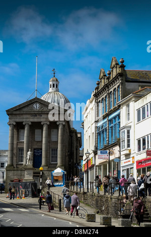 Mercato ebreo Street a Penzance, Cornwall. Foto Stock