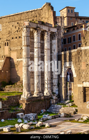 Resti del Foro di Augusto a Roma Foto Stock