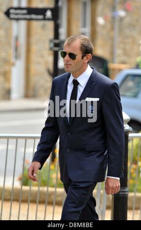 Sherborne, Dorset, Regno Unito. Il 31 maggio 2013. Esequie del Team GB marinaio e vela olimpica gold medallist Andrew Simpson. Nick Dempsey Team GB windsurf. 31 Maggio, 2013 foto da: DORSET MEDIA SERVICE/ Alamy Live News Foto Stock