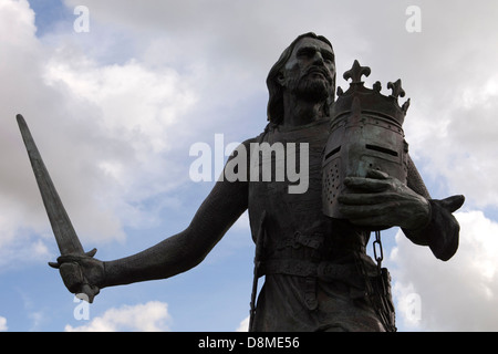 Statua di re Edward i, Burg-da-Sands Foto Stock