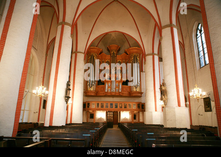 Organo a canne in Saint Jacob chiesa Foto Stock