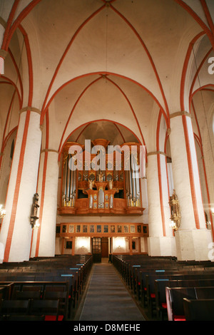 Organo a canne in Saint Jacob chiesa Foto Stock