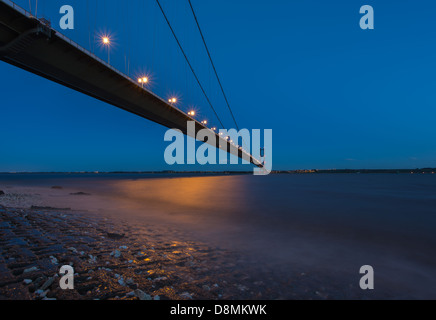 Humber Bridge, Hull di Barton upon Humber - East Yorkshire, Regno Unito Foto Stock