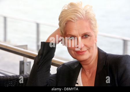 Bianco donna dai capelli nel cinquantesimo Foto Stock