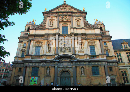 Belgio, Anversa, St Carolus Borromeuskerk, chiesa, Foto Stock