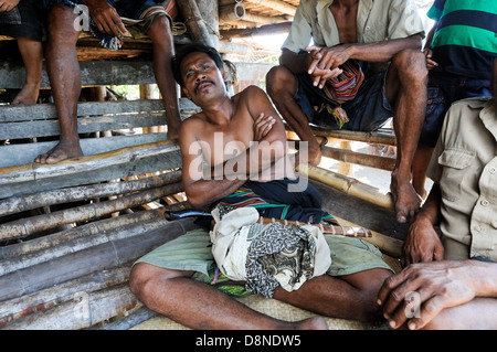 Il modo di vita tradizionale dell'isola di Sumba in Indonesia. Foto Stock