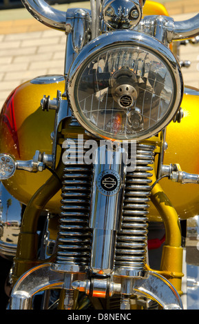 Harley Davidson meetup, riunione Harley Davidson bikers a Fuengirola, Malaga, Spagna. Foto Stock