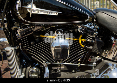 Harley Davidson meetup, riunione Harley Davidson bikers a Fuengirola, Malaga, Spagna. Foto Stock