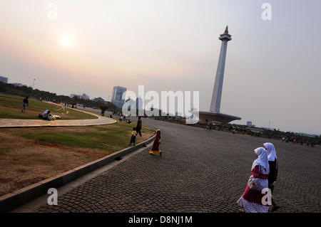 La vita di Jakarta, Indonesia Foto Stock