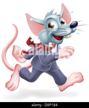 Illustrazione concettuale di business corsa del ratto. Correndo intorno, il concetto di equilibrio tra lavoro e vita familiare o lo stile di vita di lavoro. Foto Stock