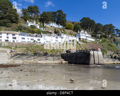 L'ingresso a Polperro Harbour Cornwall Inghilterra REGNO UNITO Foto Stock