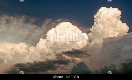 Cumonimbus nella formazione di nubi over Texas occidentale, nei pressi di Maratona, nella punta nord del deserto del Chihuahuan. Foto Stock