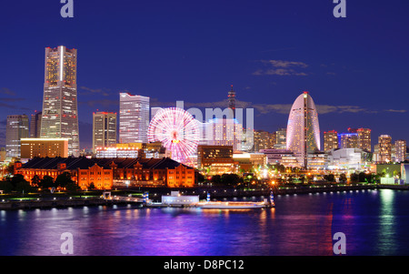 Skyline di Yokohama, Giappone. Foto Stock