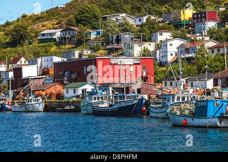 Chiudere la vista del porto di Petty Wharf, Terranova, Canada Foto Stock