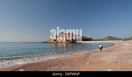 Città vecchia di Sveti Stefan, Montenegro Foto Stock