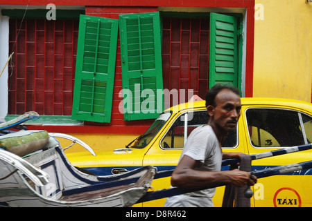 Kolkata street, India Foto Stock