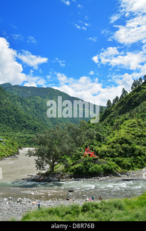 Il foothills dell'Himalaya, Uttarakhand, India Foto Stock
