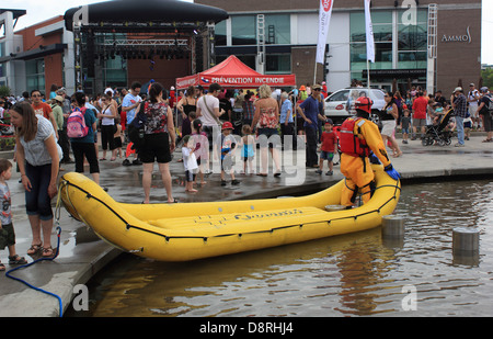 Firefighter festival in Canada. Foto Stock