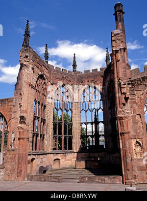 Parte della bomba rovinato " vecchia " Cattedrale, Coventry, West Midlands, Inghilterra, Regno Unito, Europa occidentale. Foto Stock