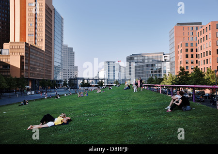 Domenica in Potsdamer Platz. Berlino, Germania Foto Stock