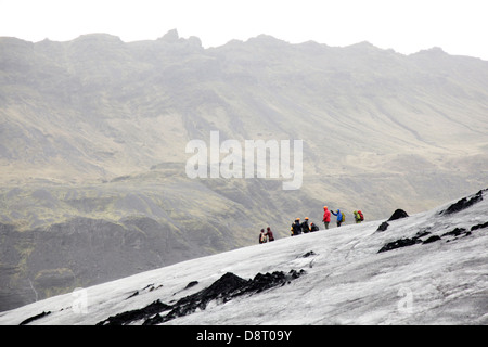 Ghiacciaio Solheimajökull, Islanda Foto Stock