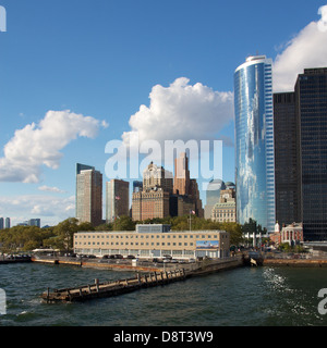 Stati Uniti Stazione della Guardia costiera a sud di traghetto, sulla punta meridionale di Manhattan a New York, NY, STATI UNITI D'AMERICA. Foto Stock