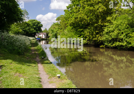 Worcester e Birmingham canal a Hopwood vicino a Birmingham Foto Stock