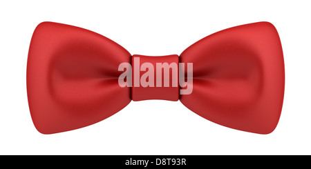 Red bow tie isolati su sfondo bianco Foto Stock