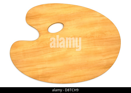 Palette di legno isolato su bianco Foto Stock