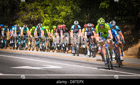 Ciclisti professionisti al Amgen tour della California, Ojai, California USA Foto Stock