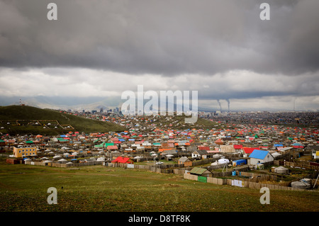 La vita a Ulaan Baataar, Mongolia la capitale. Foto Stock