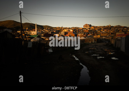 La vita a Ulaan Baataar, Mongolia la capitale. Foto Stock