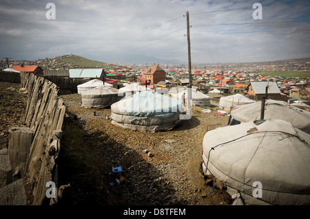 La vita a Ulaan Baataar, Mongolia la capitale. Foto Stock