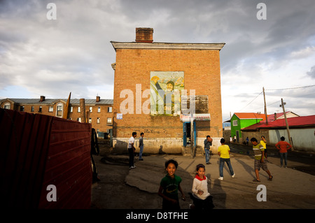 La vita a Ulaan Baataar, Mongolia la capitale. Foto Stock