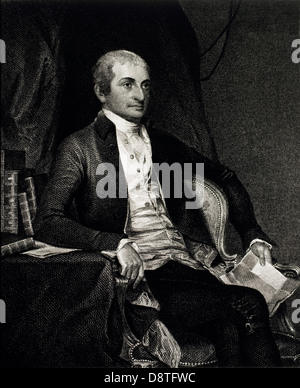 John Jay (1745-1829), statista americano, IL PRIMO CAPO DELLA GIUSTIZIA DEGLI STATI UNITI D'AMERICA, incisione pubblicato 1859 Foto Stock