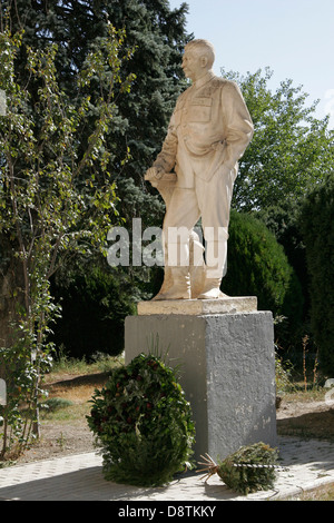 Stalin monumento davanti al Stalin nel Museo Gori, Georgia, nel Caucaso Foto Stock