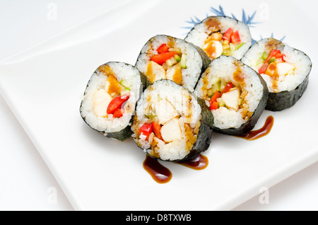 rotoli di sushi Foto Stock