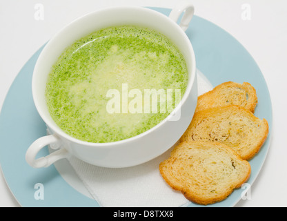 Crema di spinaci zuppa Foto Stock