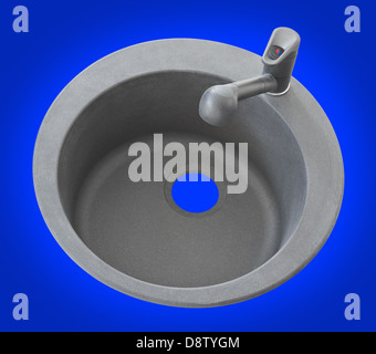 lavello con rubinetto Foto Stock