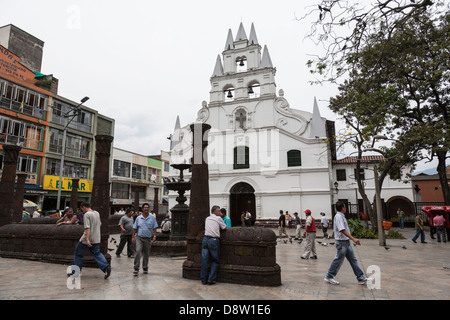 La Iglesia de la Veracruz, La Chiesa di Veracruz, Medellin, Colombia Foto Stock