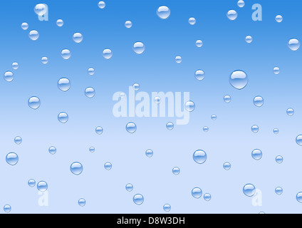 Gocce d'acqua sullo sfondo Foto Stock